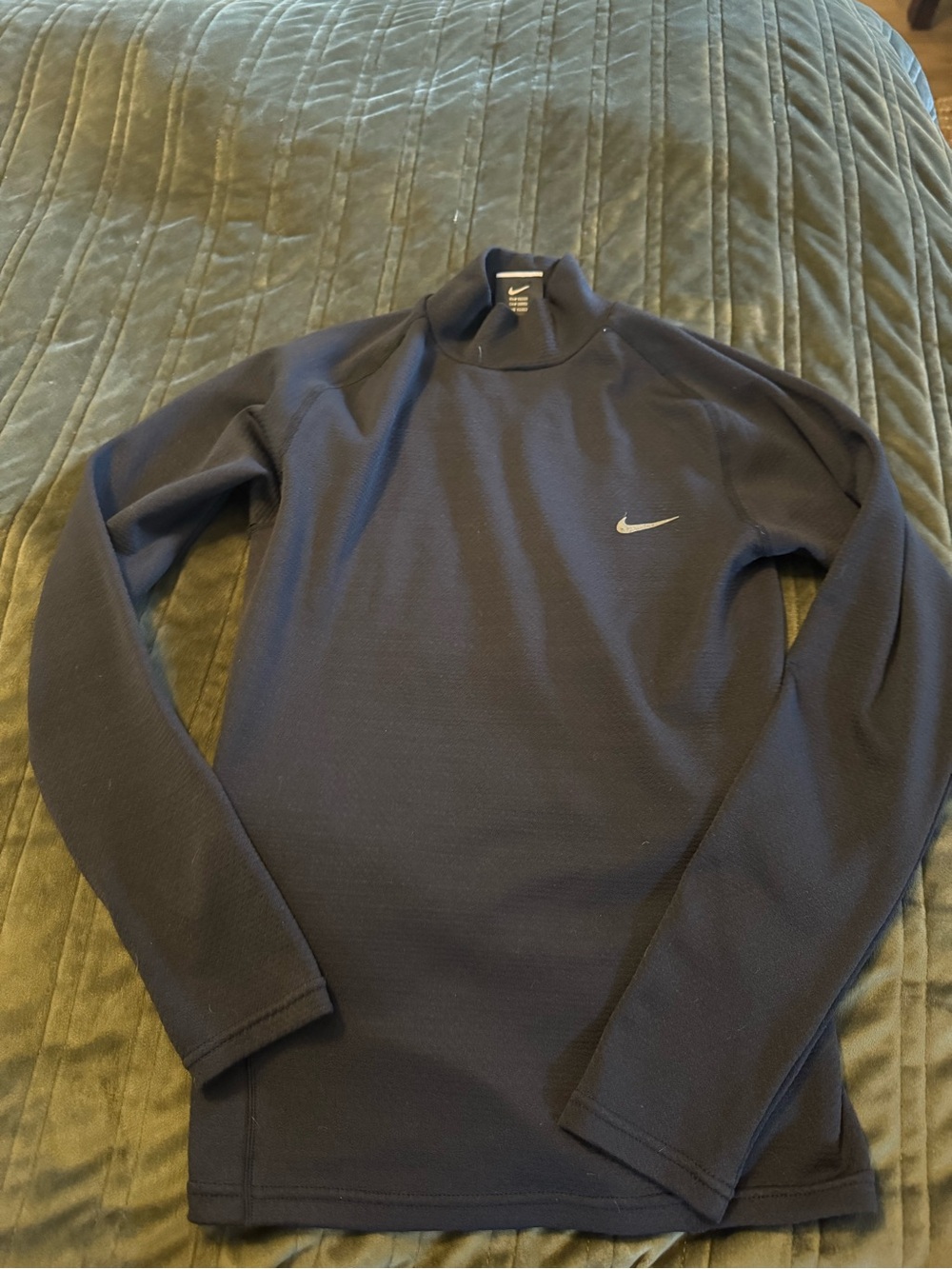 Nike black Long Sleeve Dri-FIT Top with Swoosh